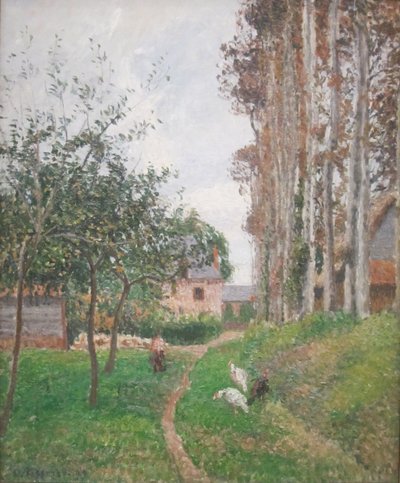 Grauer Tag, Varengeville, Auberge du Manoir von Camille Jacob Pissarro